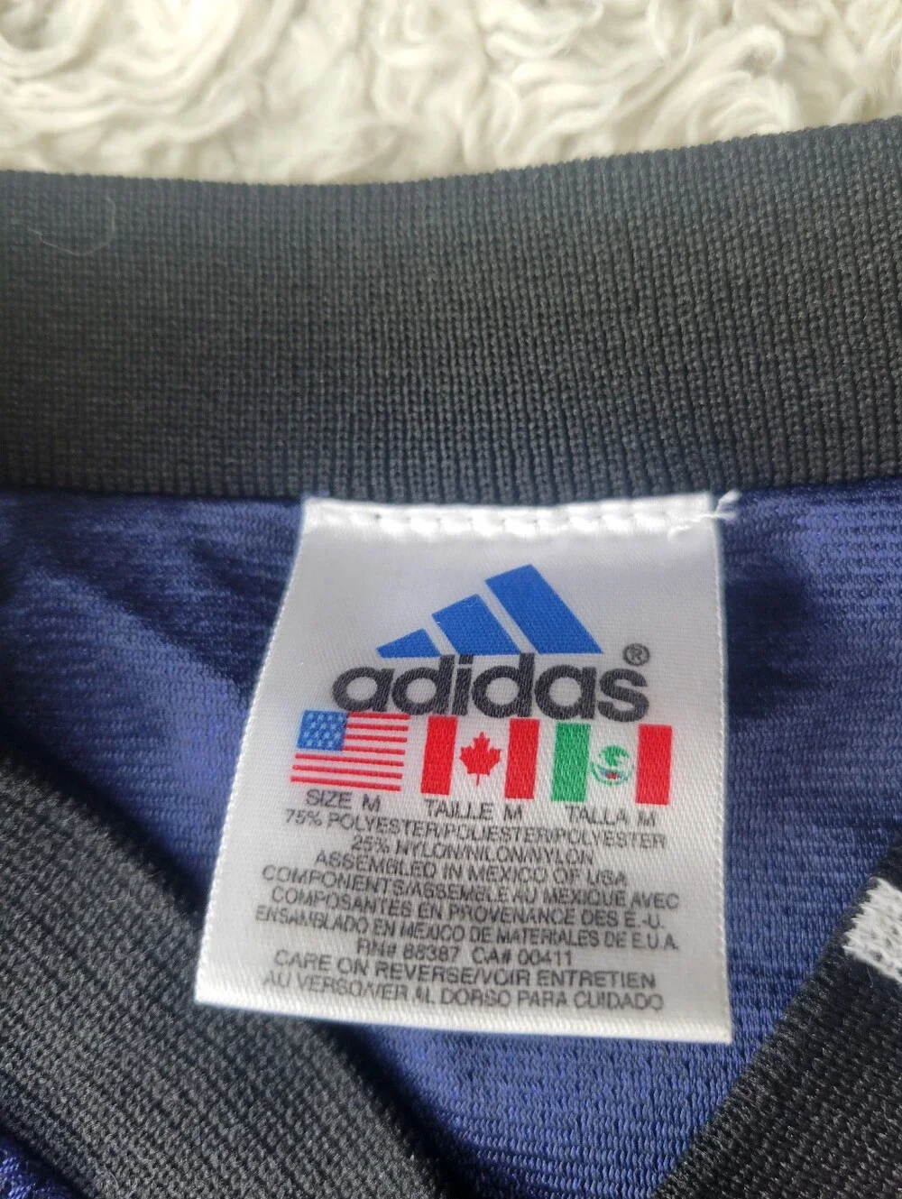 Vintage Adidas 90s Long Sleeve Soccer Football Jersey 3 Stripe Medium